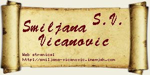 Smiljana Vicanović vizit kartica